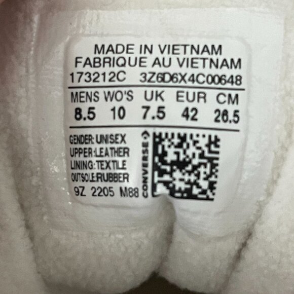 Converse Chuck Taylor Crafted High Top Boots Off White Pink, Size 10 (W) NWOB - Picture 10 of 10